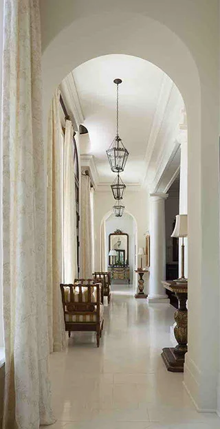 Tuscan – Style Villa – Custom Interior Hallway custom interior hallway in Tuscan - Style Villa