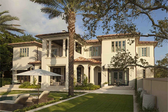Tuscan – Style Villa – Exterior Backyard View exterior backyard view at Tuscan - Style Villa