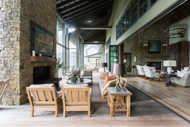 Inspired by Nature – Custom Interior Sitting Area with Fireplace custom interior sitting area with fireplace Inspired by Nature