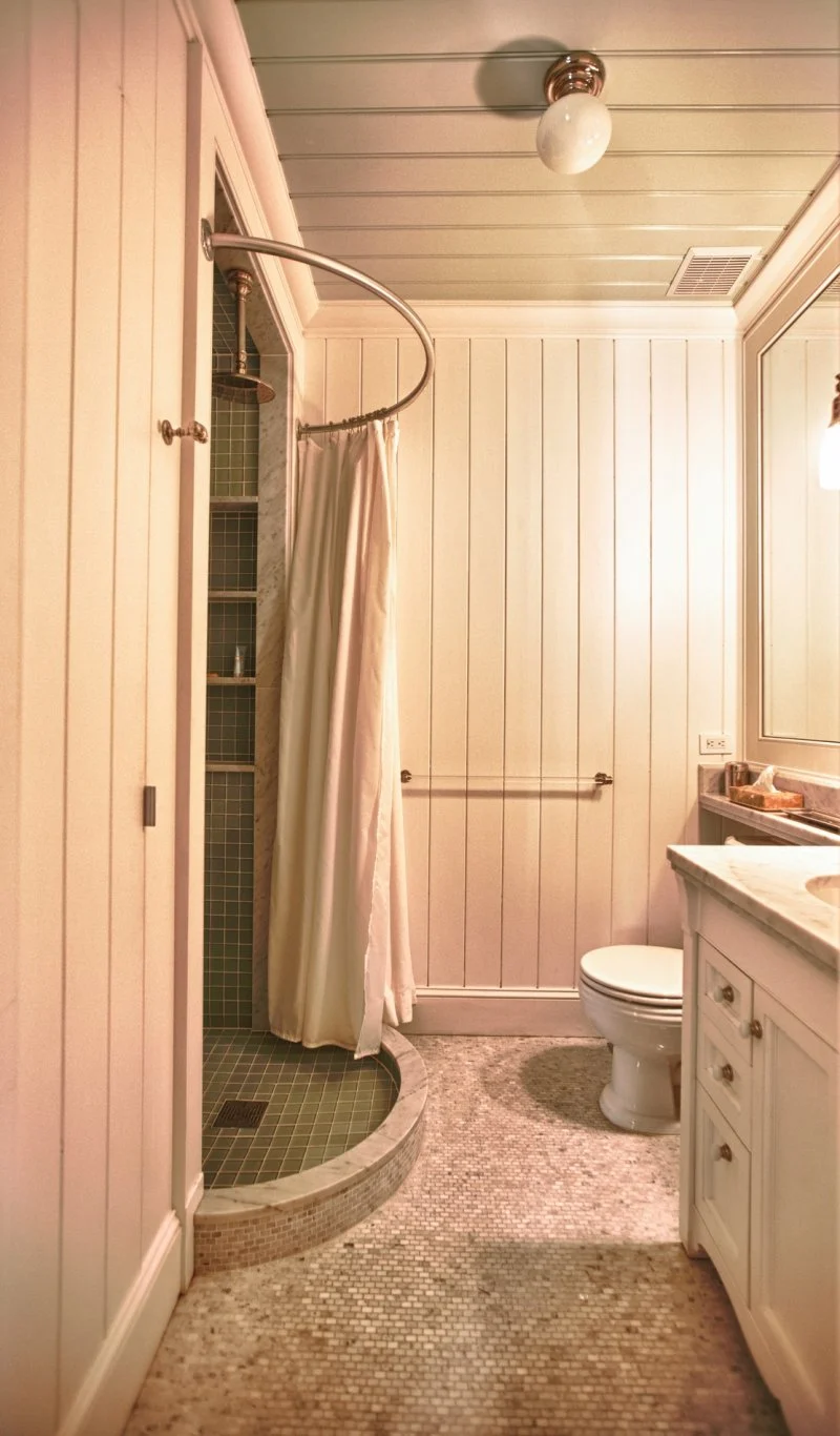 Wooden Classicism – Master Shower e f san juan, primary shower inside the Wooden Classicism in Seaside
