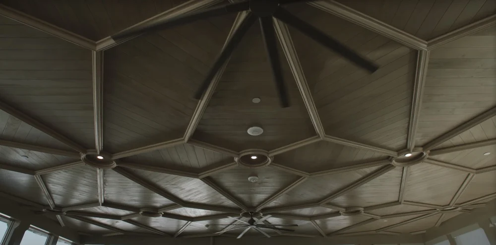 Zuma Wellness Center – Custom Panel Ceiling Custom ceiling design in cardio room at Zuma Wellness Center
