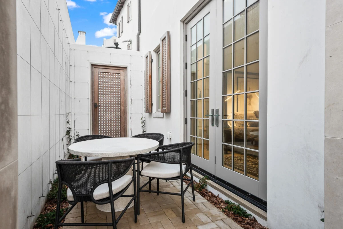 Gulf-Front Grandeur – Exterior Side Courtyard exterior side courtyard at Gulf-Front Grandeur