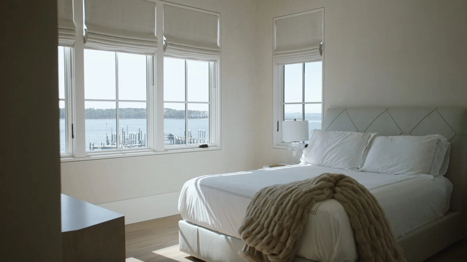 Modern Home on North Shore Island Panama City – Bedroom Weather Shield windows by E. F. San Juan on a bayfront home in Panama City, FL