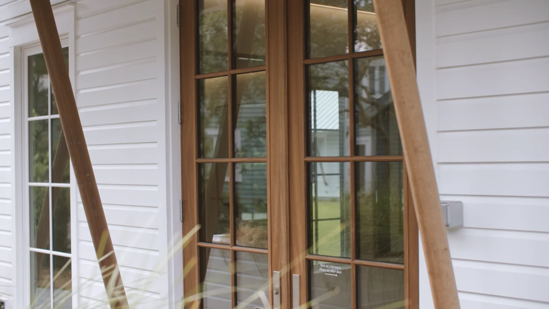 Wood Exterior Doors and Bracings for Seaside Athletic Center Custom exterior doors and wood bracings by E. F. San Juan created for Seaside Athletic Center in Seaside, Florida